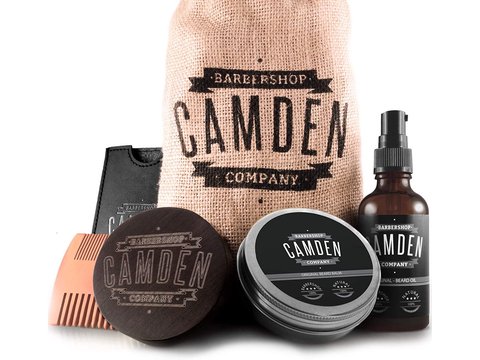 aceite para barba kit de camden barbershop company de cuidado de barba detalle