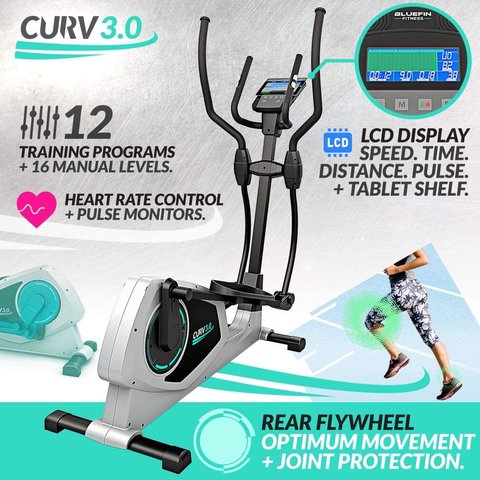 bicicleta eliptica bluefin fitness curv 3 0 elliptical cross trainer detalle
