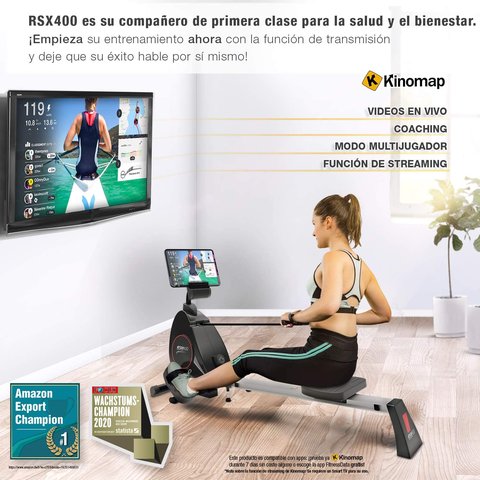 maquina de remo sportstech rsx400 detalle