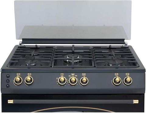 cocina de gas con horno electrico vulcano gold 90 rustica de alpha detalle