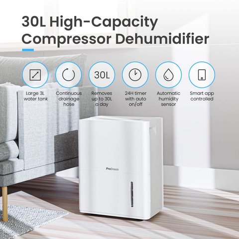 deshumidificador pro breeze wifi detalle