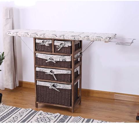 mueble plancha mimbre