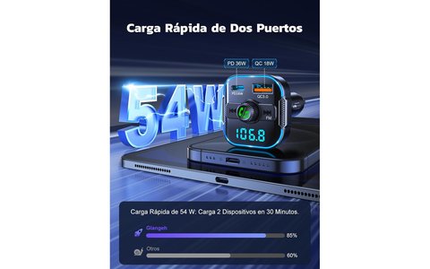 manos libres coche glangeh fm detalle