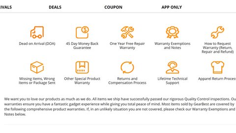 garantia gearbest