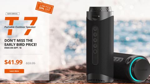 tronsmart lanza el t7, el sucesor de su exitoso altavoz bluetooth para exteriores t6 (oferta de lanzamiento)