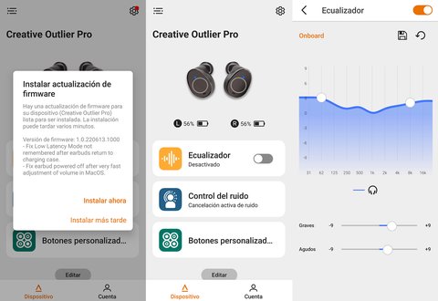creative outlier pro conexion app
