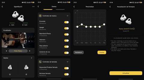 openrock e open ear air conduction sport earbuds app
