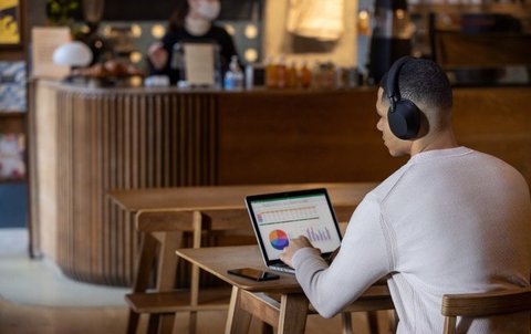 sony wh 1000xm5 cafeteria