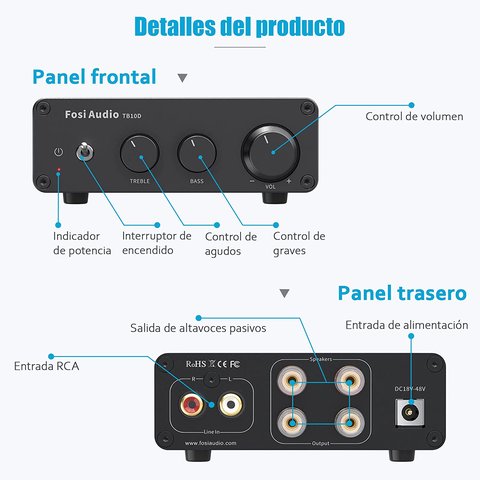 fosi audio tb10d conexiones