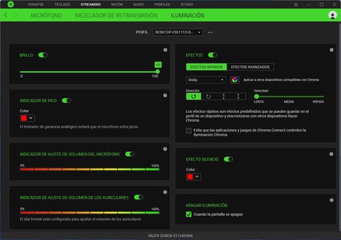 razer seiren v3 chroma app iluminacion