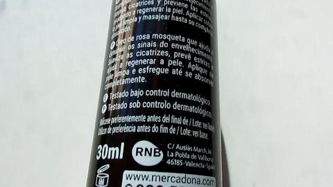 composicion aceite rosa mosqueta mercadona