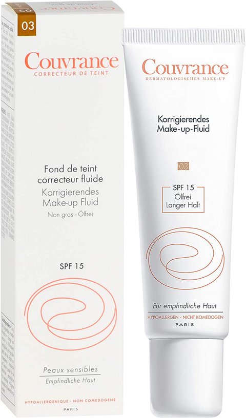 maquillaje oil free no comedogenico couverance de avene