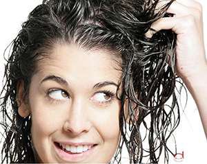 pelo mojado