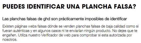 identificar planchas ghd falsas web oficial
