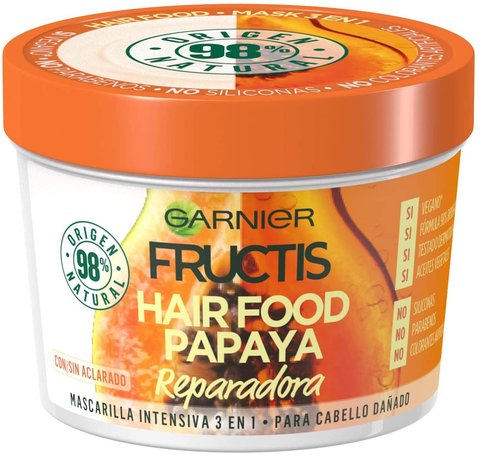mascarilla para pelo rizado garnier fructis hair food