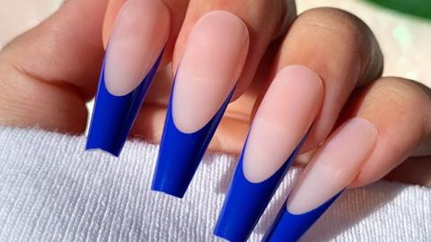 unas azules
