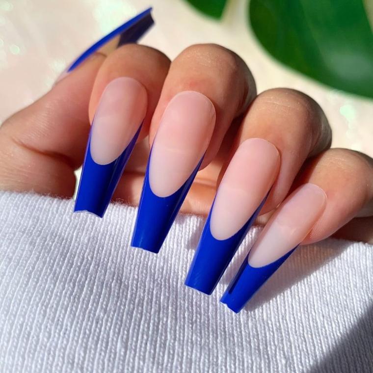 unas azules