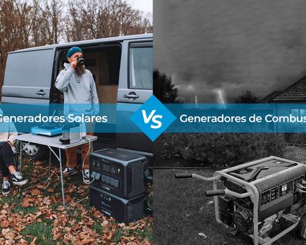 generadores solares vs. generadores de combustible