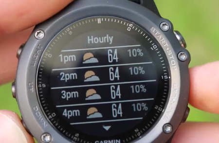 garmin fenix3 hr aplicacion prediccion meteorologica