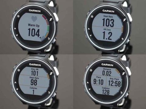 garmin forerunner 230 configuracion parametros pantalla