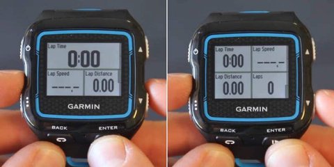garmin fr920xt configuracion pantalla datos