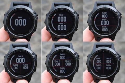 garmin fenix5 configuracion pantallas actividades