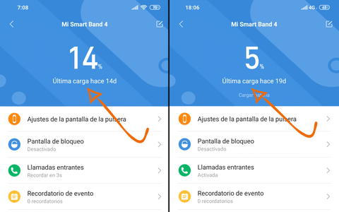 xiaomi mi band 4 autonomia