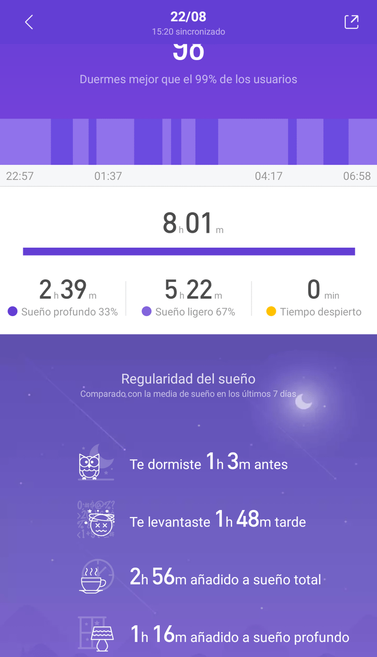 xiaomi mi band 4 control descanso