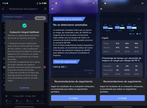 ringconn gen 2 app funciones apnea sueno