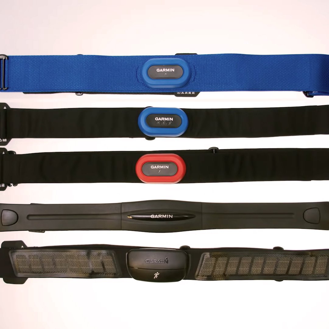 Tipos de cintas de pecho Garmin: HRM-Dual, HRM-Run, HRM-Tri y HRM-Swim