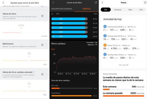 xiaomi mi band 6 actividad carrera