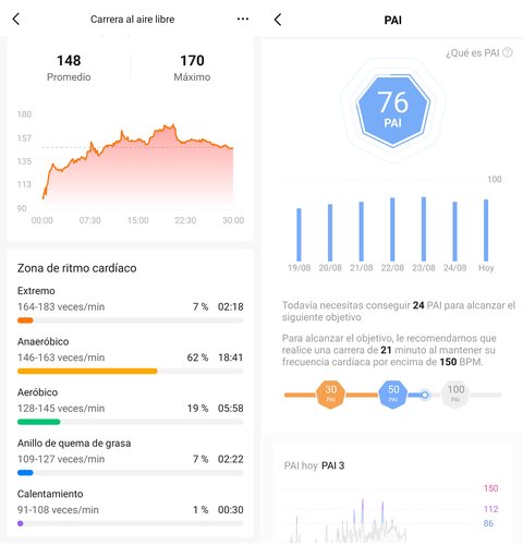 xiaomi mi band 7 carrera aire libre