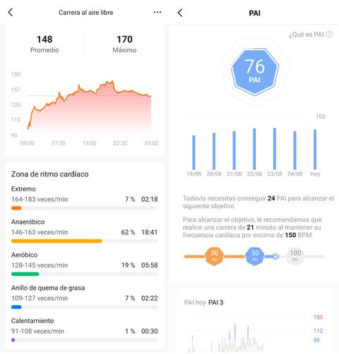 xiaomi mi band 7 carrera aire libre