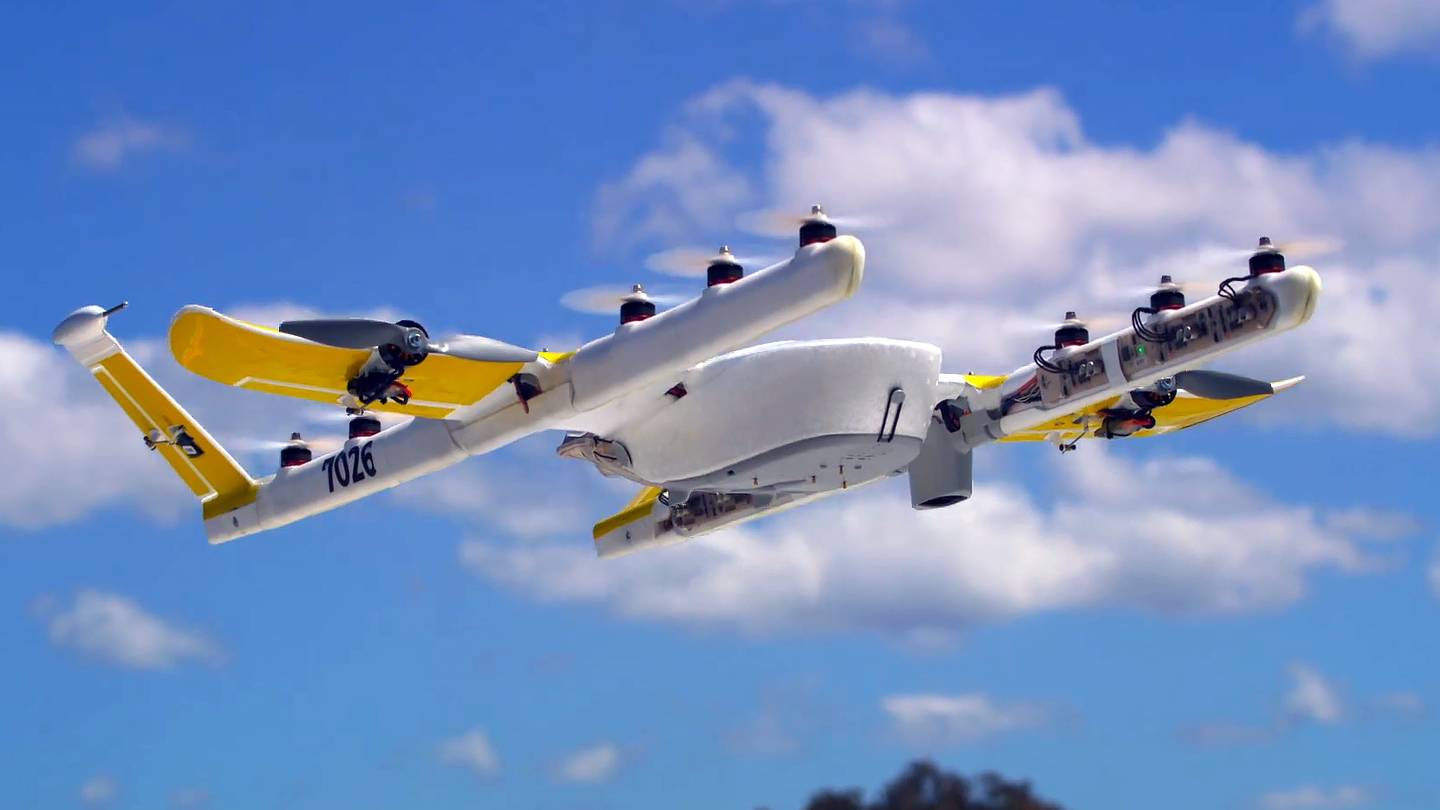 dron google entregando comida medicinas en australia
