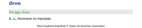 definicion dron rae