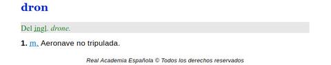 definicion dron rae