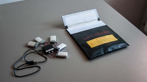 review syma x5c 1 bolsa proteccion baterías lipo