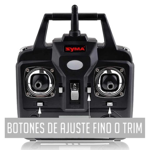 como ajuste fino trim syma x5c mando