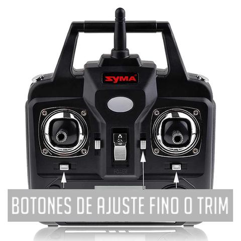 como ajuste fino trim syma x5c mando