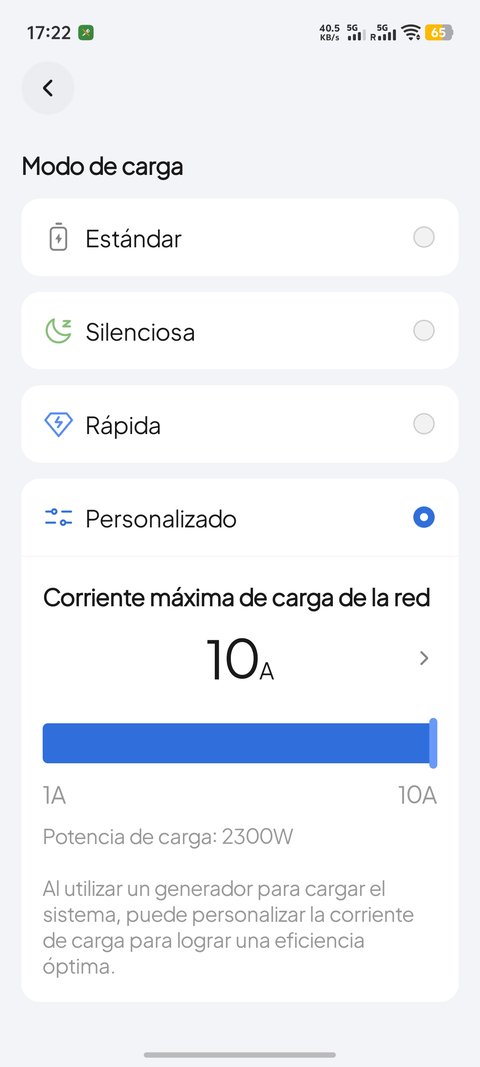 modos de carga