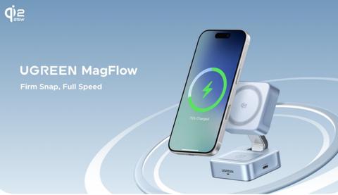 mag flow 2 en 1 magnetic wireless charger 25 w