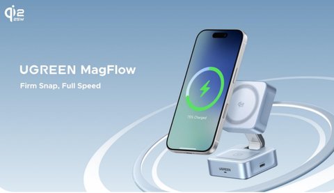 mag flow 2 en 1 magnetic wireless charger 25 w