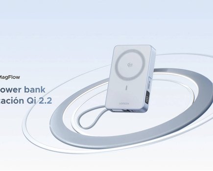 u g r e e n mag flow el primer powerbank con carga inalámbrica rápida qi 2.2 de 25 w