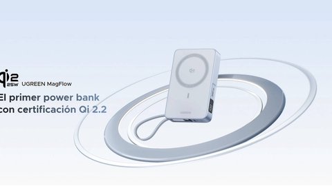 u g r e e n mag flow el primer powerbank con carga inalámbrica rápida qi 2.2 de 25 w