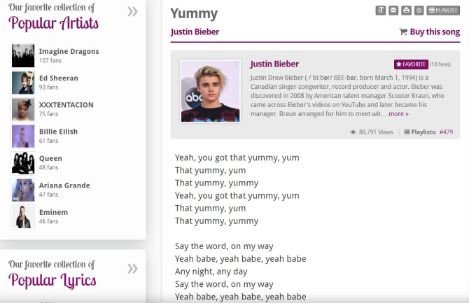 mejores webs letras canciones lyrics