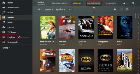 playlists collections locations