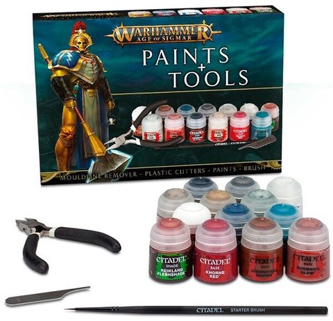 warhammer age of sigmar set de pinturas y herramientas