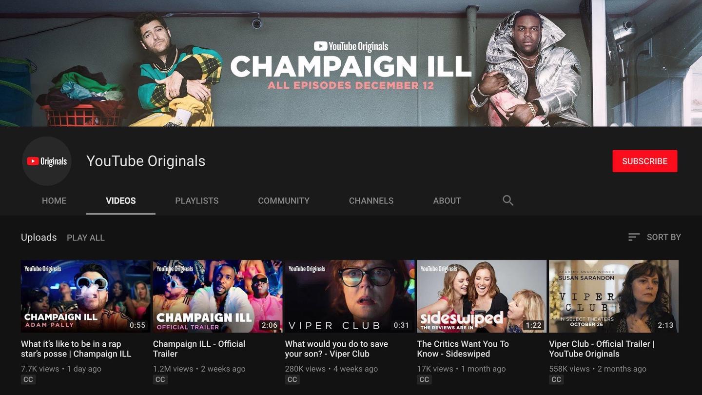 youtube originals gratuito
