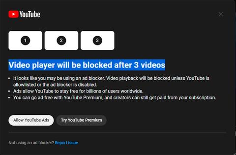 youtube esta empezando a limitar visualizacion videos bloqueadores anuncios