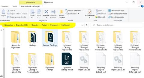 ruta ubicacion lightroom